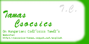 tamas csocsics business card